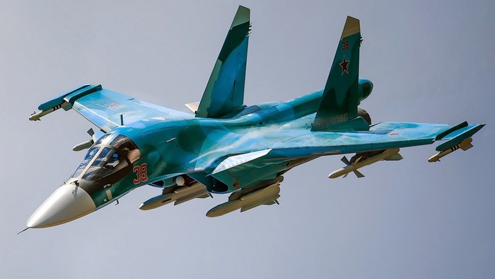 Sukhoi Su-34 fighter jet in flight