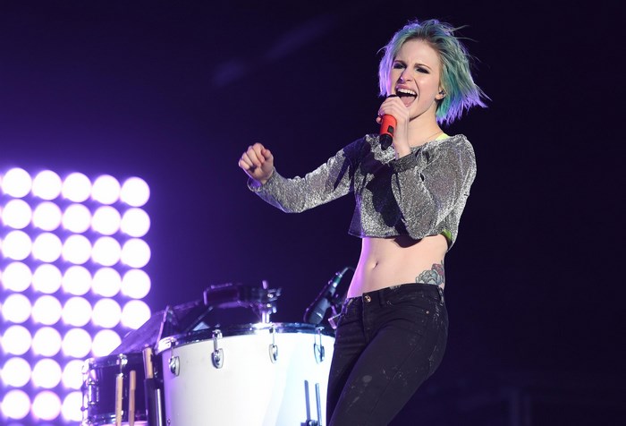 Hayley Williams performing on stage