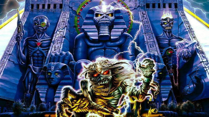 Iron Maiden Eddie and Egyptian Gods Artwork