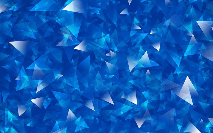 Abstract blue geometric background with triangles