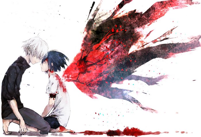 Kaneki Ken and Touka Kirishima from Tokyo Ghoul