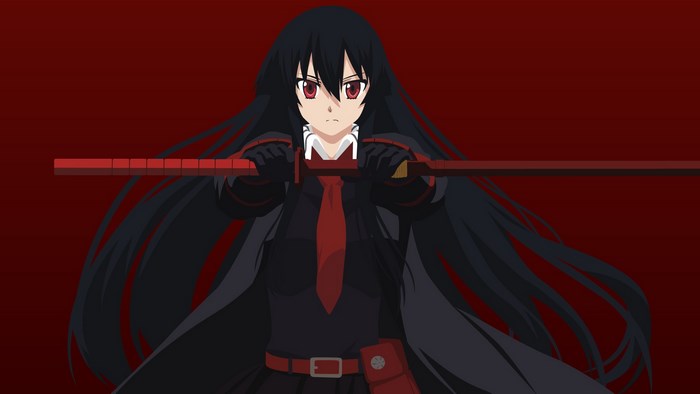 Akame from Akame ga Kill holding a sword