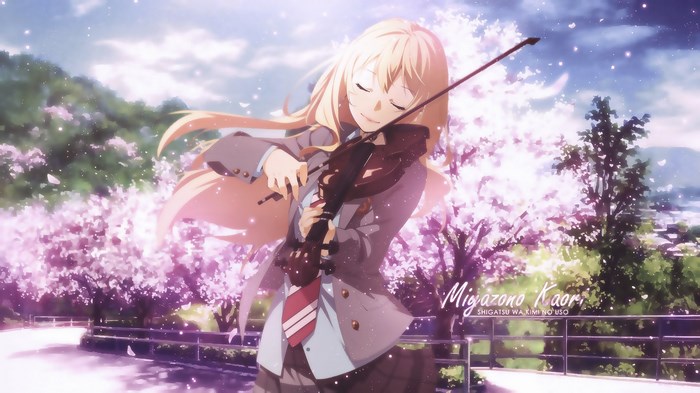 Kaori Miyazono from Your Lie in April playing violin
