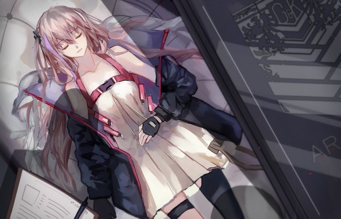 Girl from Girls Frontline sleeping