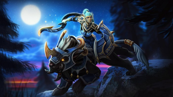 Luna from Dota 2 on a mount