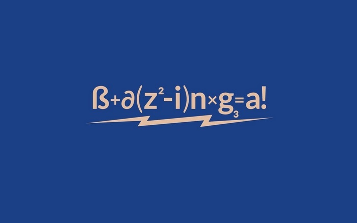 Mathematical equation with lightning bolt