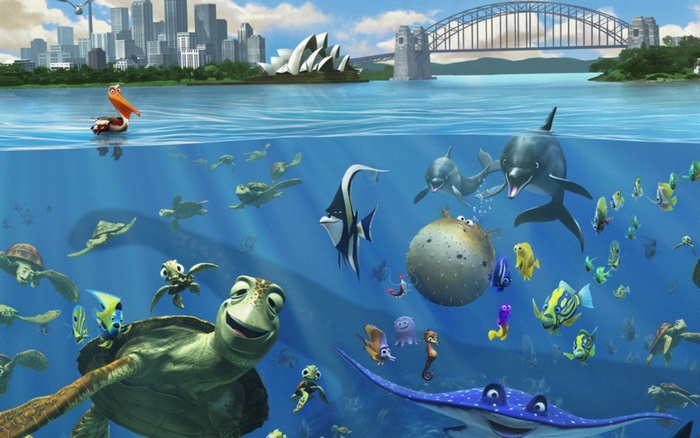 Finding Nemo characters in Sydney Harbor