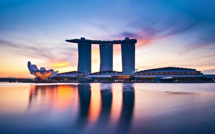 Marina Bay Sands Singapore at Sunset