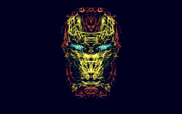 Iron Man mask abstract art
