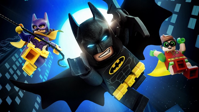 Batman, Batgirl, and Robin from The Lego Batman Movie