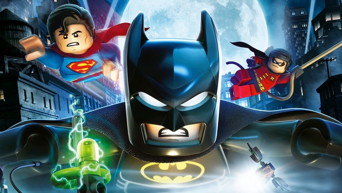 LEGO Batman, Superman, and Robin in Gotham City