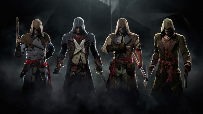 Four Assassins Creed characters in 4K
