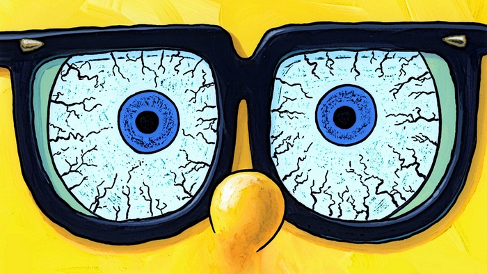 SpongeBob SquarePants Close-up of Eyes and Nose
