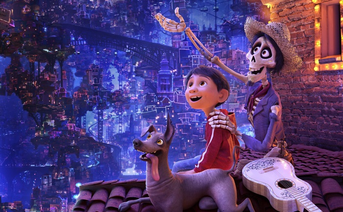 Miguel and Hector from Coco in the Land of the Dead