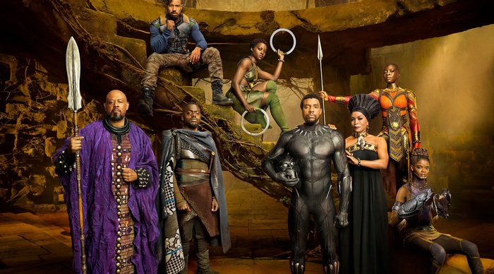 Black Panther characters in traditional attire