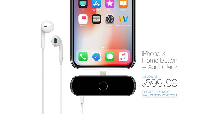 iPhone X Home Button and Audio Jack