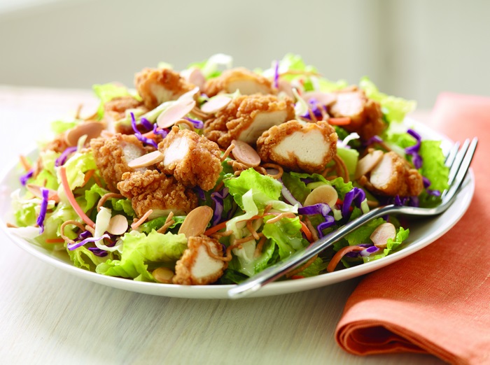 Chicken Salad with Almonds and Crispy Noodles