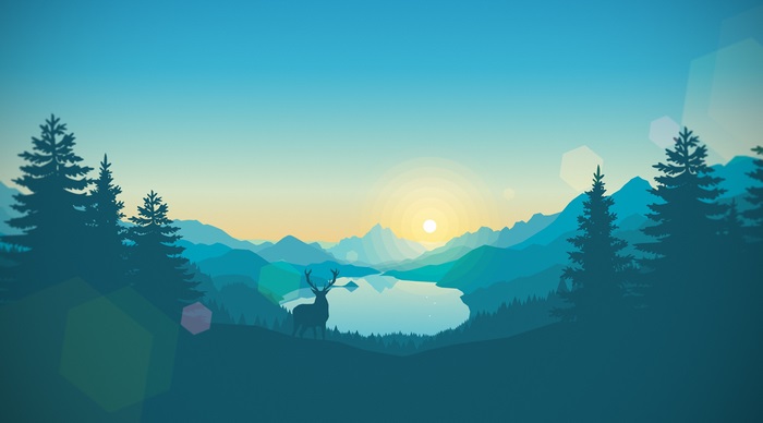 Firewatch 4K Landscape with Deer