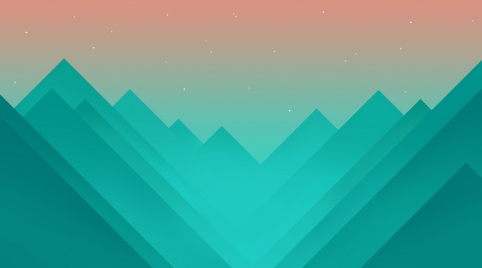 Flat mountain landscape 4K
