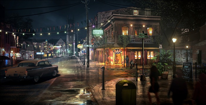 Mafia III 4K street scene at night