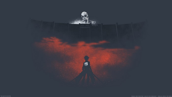 Colossal Titan and Eren from Attack on Titan