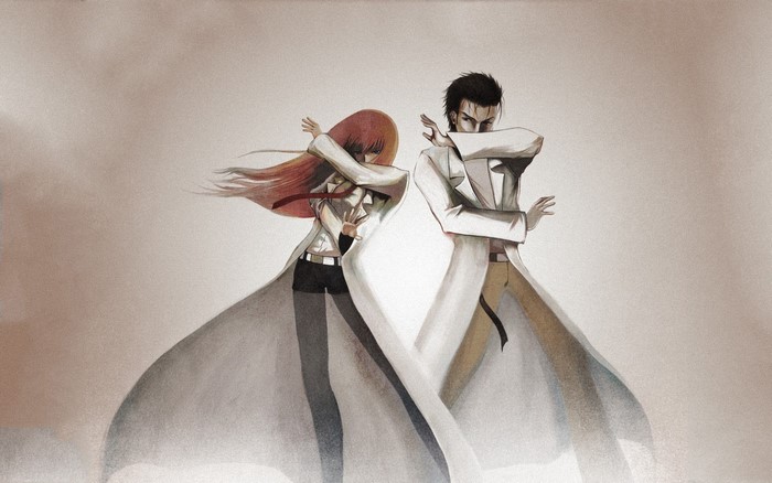 Okabe Rintarou and Makise Kurisu from Steins;Gate