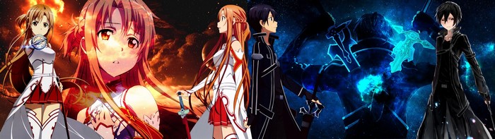 Sword Art Online Characters Asuna and Kirigaya Kazuto