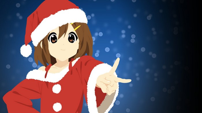 Yui Hirasawa from K-On! in Christmas outfit