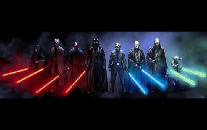 Star Wars Jedi and Sith with Lightsabers