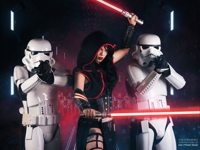 Star Wars Sith Cosplay with Stormtroopers