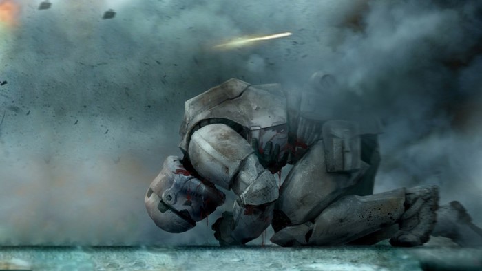 Star Wars Stormtrooper Fallen in Battle