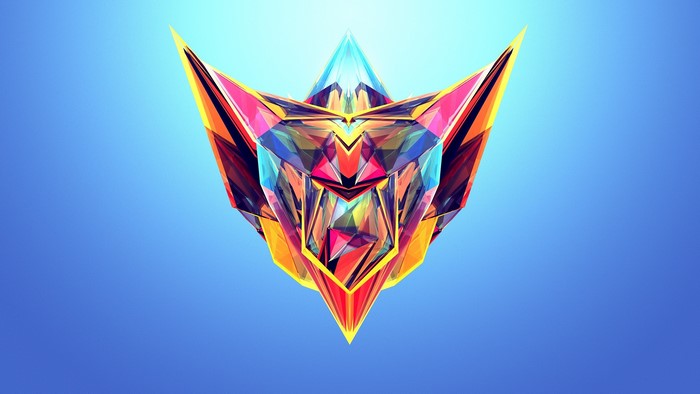 Abstract geometric crystal sculpture by Justin Maller
