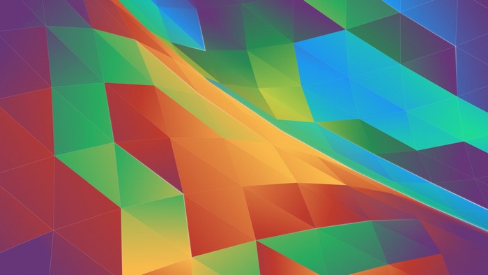 Abstract colorful geometric low-poly artwork