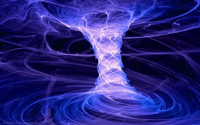 Abstract blue tornado spiral digital art