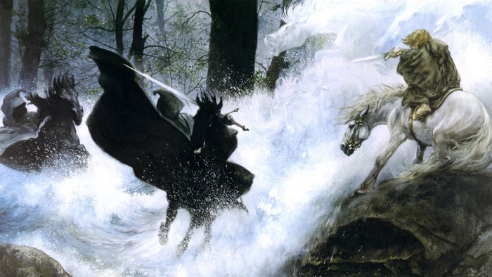 The Lord of the Rings: Nazgûl attacking on horseback