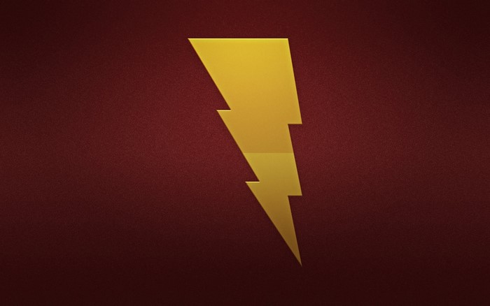 Shazam lightning bolt logo from DC Comics