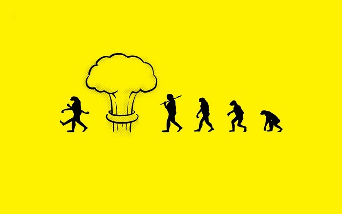 Evolution of Man and Atomic Bomb