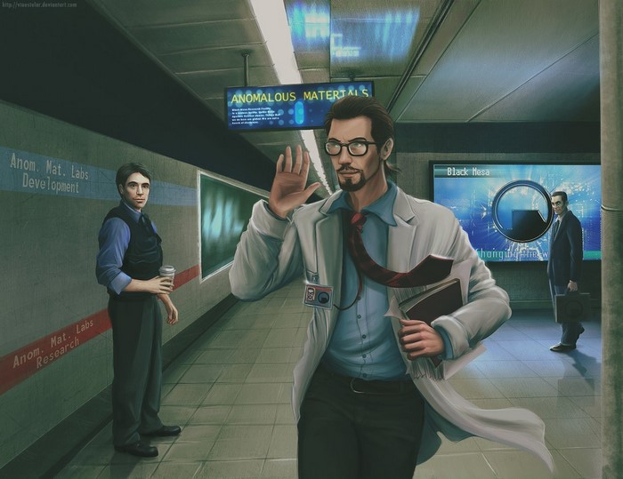 Gordon Freeman and Barney Calhoun in Black Mesa