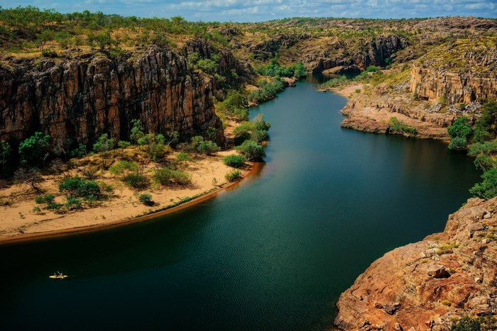 Serene River Gorge in Australian Outback