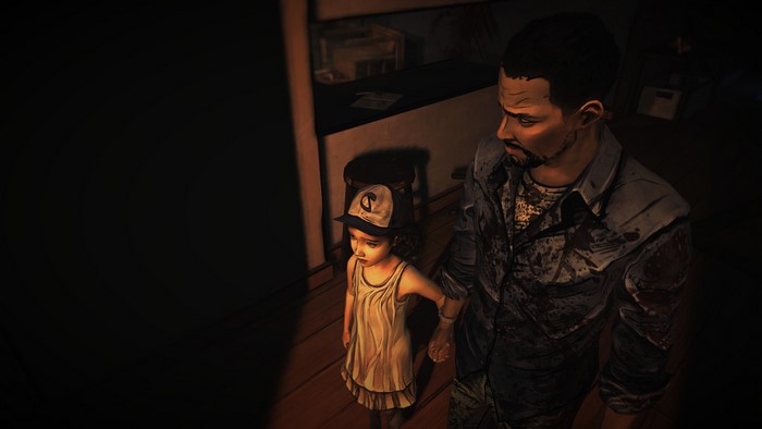 Lee Everett and Clementine from The Walking Dead