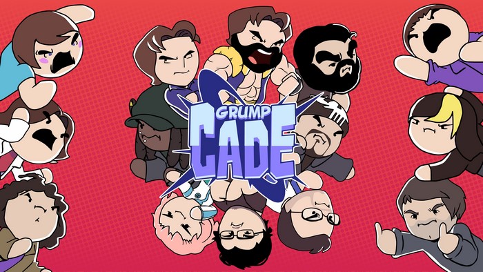 Grumpcade characters in a fighting game pose