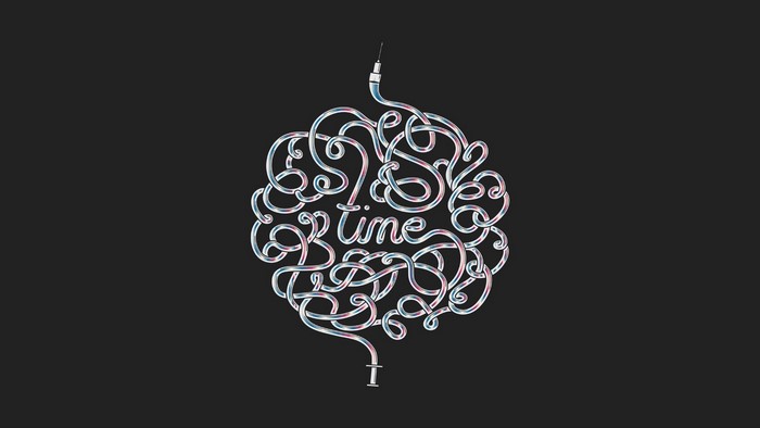 Syringe forming the word Time