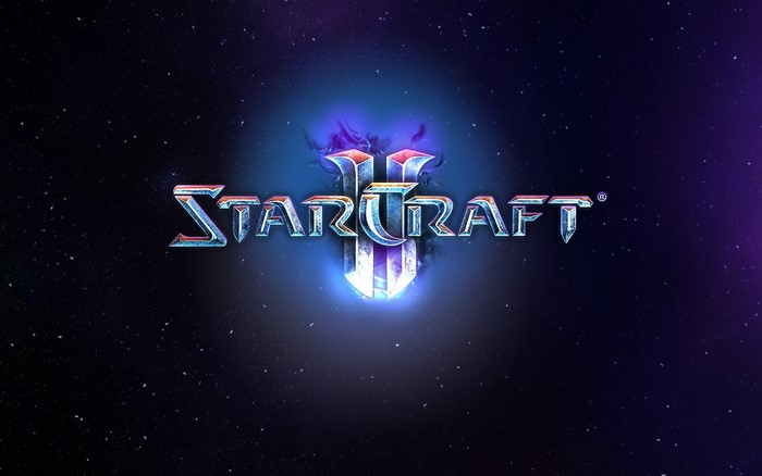 StarCraft II logo in space