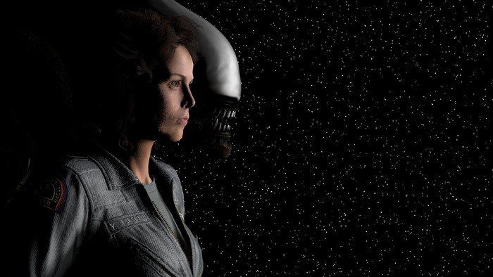 Ellen Ripley and Alien from Alien