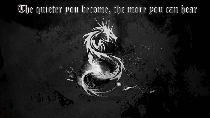 Dragon quote with Kali Linux logo