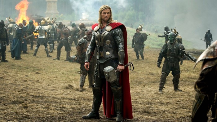 Thor from Thor: The Dark World with Mjolnir