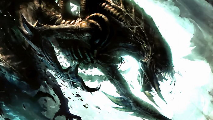 Xenomorph from Aliens movie drawing