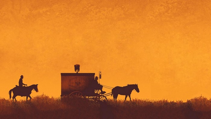 Django Unchained movie poster with horse carriage