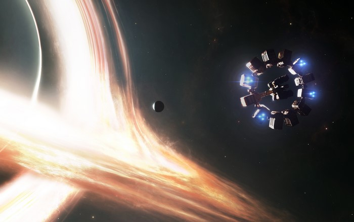 Spaceship near Gargantua from Interstellar