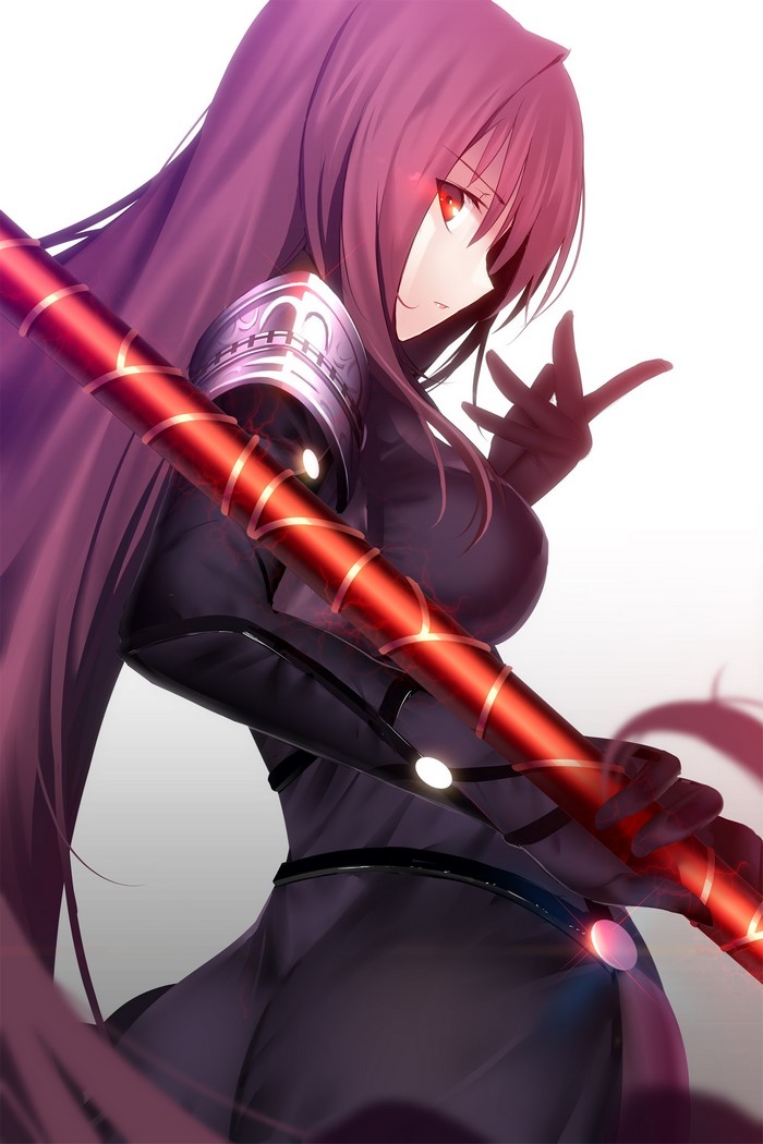 Scathach from Fate/Grand Order holding a spear